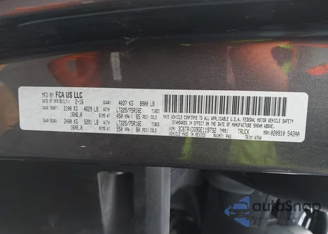 2016 Ram Promaster 2500 High Roof z USA, uszkodzony, nr VIN 3C6TRVDG9GE119732